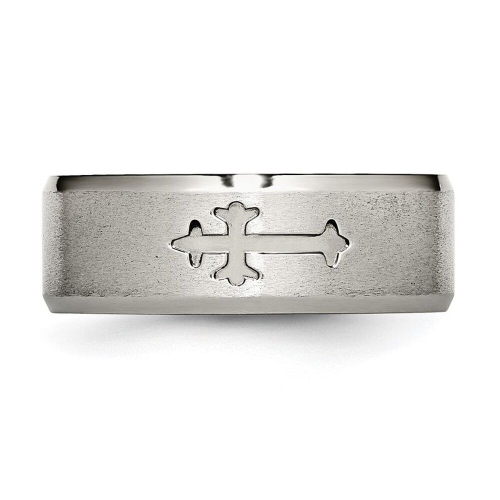 Kazi Luxury Chisel Titanium Brushed Center Cross … - image 4